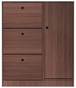Παπουτσοθήκη Απόχρωση Καρυδί  100x24x112cm [-Καρυδί-] [-MDF - Κόντρα Πλακέ - Καπλαμάς - Νοβοπάν-] Ε834,1