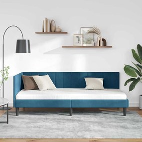 vidaXL Κρεβάτι Γωνίας Μπλε 80 x 200 cm Βελούδο