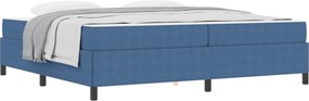 vidaXL Σκελετός Κρεβατιού με στρώμα Μπλε 200 x 200 cm ύφασμα