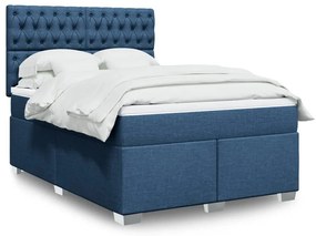 ΚΡΕΒΑΤΙ BOXSPRING ΜΕ ΣΤΡΩΜΑ ΜΠΛΕ 140X200 ΕΚ. ΥΦΑΣΜΑΤΙΝΟ 3290524