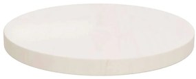 vidaXL Επιφάνεια Τραπεζιού Λευκή Ø30 x 2,5 εκ. από Μασίφ Ξύλο Πεύκου