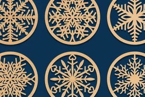 Intra απο ξύλο plywood 3mm-4mm πάχος - Σετ σουβέρ Laser Cut Δίασταση 40x50 cm INTRAFABR-70433076