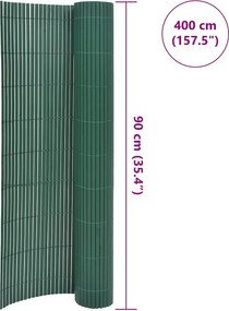 vidaXL Περίφραξη Κήπου Διπλής Όψης Πράσινη 90 x 400 εκ.