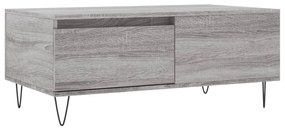 vidaXL Τραπεζάκι Σαλονιού Γκρι Sonoma 90x50x36,5εκ. Επεξεργασμένο Ξύλο