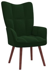 Πολυθρόνα Relax Σκούρο Πράσινο Βελούδινη - Πράσινο