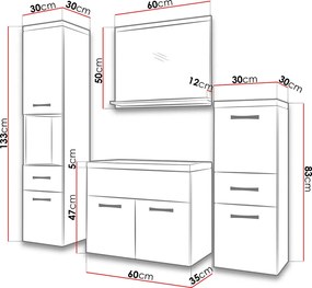 Σετ μπάνιου Albatros-Leuko - Drus - 0.00Χ0.00Χ0.00cm