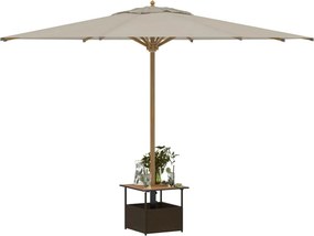 vidaXL Τραπέζι Κήπου με Οπή Ομπρέλας Καφέ 55x55x46,5εκ. Συνθ. Ρατάν