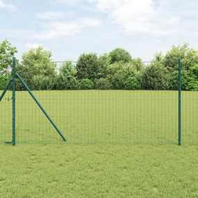 vidaXL Euro Fence με 7 Πόλους 1.2x10 μ Γαλβανισμένο Ατσάλι Πράσινο