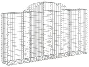 vidaXL Συρματοκιβώτια Τοξωτά 12 τεμ. 200x30x100/120 εκ. Γαλβαν. Ατσάλι