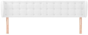 vidaXL Κεφαλάρι με Πτερύγια Λευκό 183x23x78/88 εκ. Συνθετικό Δέρμα