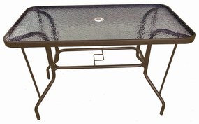 Τραπέζι Μεταλλικό ArteLibre Serefina Καφέ 100x60x70cm