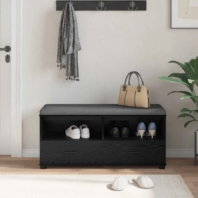 vidaXL Παγκάκι Χαλωρίου Μαύρη Δρυς 100 x 38 x 46 εκ
