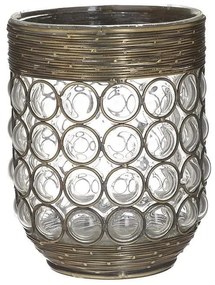 Κηροπήγιο 3-70-571-0137 Gold Δ16Χ22 Inart Glass