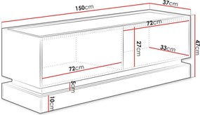 Έπιπλο Τηλεόρασης Zarpant 150 2K-Cashmere