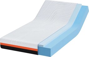 vidaXL Στρώμα Λευκό και Μαύρο 90 x 190 cm Ζακάρ ύφασμα
