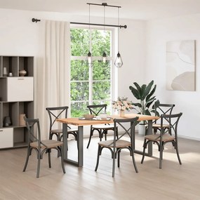 vidaXL Πόδια Τραπεζαρίας σε Σχήμα U 2 τεμ. Ανθρακί 60x(72-73) εκ. Ατσάλι