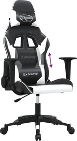 vidaXL Καρέκλα Gaming Μαύρο/Λευκό από Συνθετικό Δέρμα