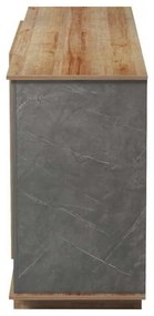 Μπουφές Zafore  pakoworld σε oak-γκρι μαρμάρου 180x45x80εκ