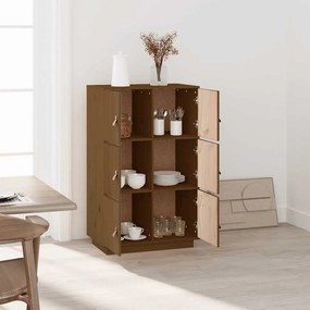 vidaXL Ντουλάπι Ψηλό Καφέ Μέλι 67x40x108,5 εκ. από Μασίφ Ξύλο Πεύκου