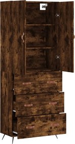 vidaXL Ντουλάπι Καπνιστή Δρυς 69,5x34x180 εκ. από Επεξεργασμένο Ξύλο