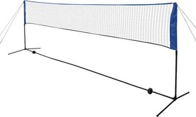 vidaXL Σετ Φιλέ Μπάντμιντον 500 x 155 εκ. με Μπαλάκια Μπάντμιντον