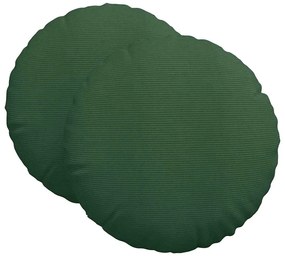 vidaXL Μαξιλάρια καθισμάτων 2 pcs Σκούρο Πράσινο Ø 80 cm