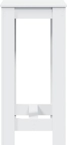 vidaXL Τραπέζι Μπαρ Λευκό 51x50x103,5 εκ. Επεξ. Ξύλο