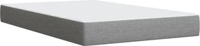 vidaXL Κρεβάτι Boxspring με Στρώμα Ανοιχτό Γκρι 120x190 εκ. Υφασμάτινο
