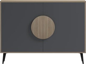 Μπουφές Gora pakoworld sonoma-ανθρακί 110x35.5x82εκ
