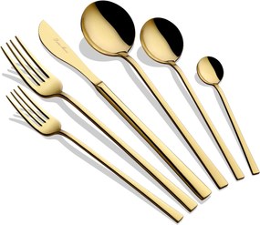 Cutlery Set (36 Pieces) Ella Titanium - Gold Gold