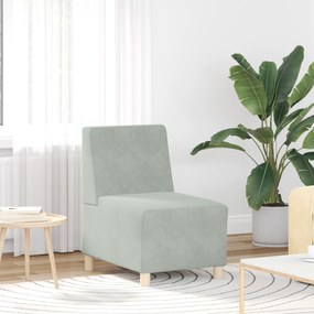 vidaXL Καναπέδες 3 pcs Ανοιχτό γκρι 55 x 74 x 82 εκ. Βελούδο