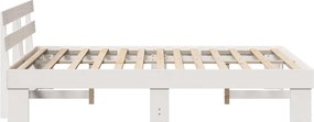 vidaXL Σκελετός Κρεβατιού Λευκό 150 x 200 cm Στερεά ξυλεία πεύκου