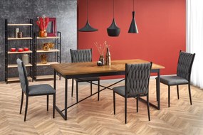 ALVARO extension table, color: top - honey oak, legs - black DIOMMI V-CH-ALVARO-ST