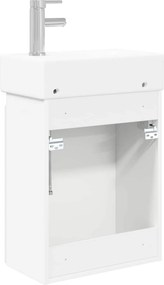vidaXL Μονάδα μπάνιου με βρύση Λευκό 45,5 x 25,5 x 84 εκ