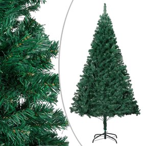 vidaXL Χριστ. Δέντρο Προφωτισμένο Τεχνητό με Μπάλες Πράσινο 240εκ