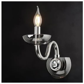Απλίκα Φωτιστικό Τοίχου LUNARIA με κρύσταλλα ACA-BLK82181WSGC-Φιμέ/Smoke BLK82181WSGC