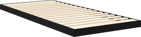 vidaXL Κρεβάτι δαπέδου Μαύρη Οξυά 75 x 190 cm Επεξεργασμένο ξύλο