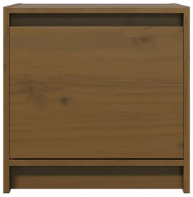 vidaXL Κομοδίνα 2 τεμ. Καφέ Μελί 40x30,5x40 εκ. από Μασίφ Ξύλο Πεύκου