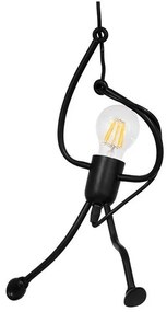 Κρεμαστό Φωτιστικό Οροφής Μαύρο LITTLE MAN 01652 Globostar-1652-Μαύρο 1652