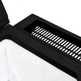 vidaXL Καρότσι Σερβιρίσματος 3-σε-1 Μαύρο από Πολυπροπυλένιο