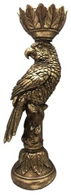 Κηροπήγιο Budgi 019703 13x10xH34,5cm Gold Polyresin