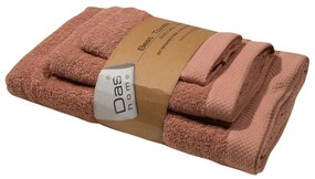 Πετσέτες Best 0654 (Σετ 3τμχ) Terracotta Das Home Σετ Πετσέτες 70x140cm 100% Βαμβάκι