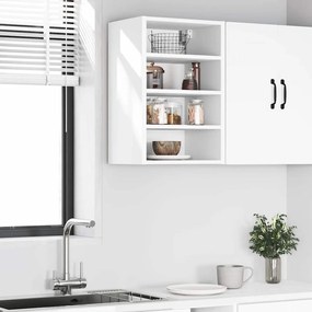 vidaXL Κρεμαστό Ντουλάπι "Riga" Λευκό 40x29,5x60 εκ. από Τεχνητό Ξύλο