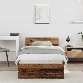 vidaXL Σκελετός Κρεβατιού Παλιού Ξύλου 90x200 εκ.