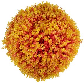 78516 Artificial - Συνθετικό Τεχνητό Διακοσμητικό Φυτό Θάμνος Πυξάρι Πορτοκαλί - Κίτρινο Φ46cm