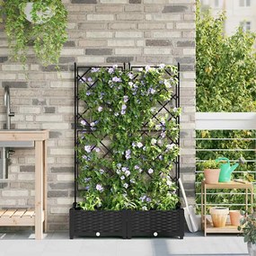 vidaXL Κηποτινάκι με Τρέλα Μαύρο 80 x 40 x 125.5 εκ. PP