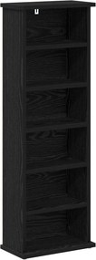 vidaXL Ντουλάπα CD 2 τμχ. Μαύρη Δρυς 60 x 17 x 92 εκ.