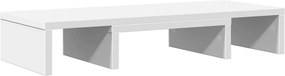 vidaXL Βάση Οθόνης Ρυθμιζόμενο Λευκό 60x24x10,5 εκ. από Επεξ. Ξύλο