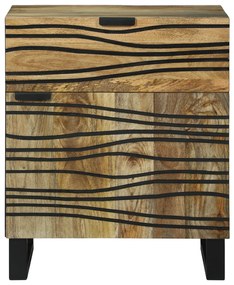 vidaXL Κομοδίνο 50x33x60 εκ. – Στερεό Ξύλο Μάνγκο