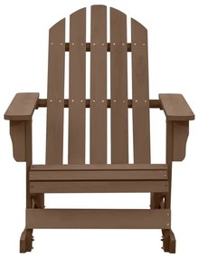 vidaXL Πολυθρόνα Κουνιστή Κήπου Καφέ Ξύλινη